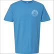 Introducing our custom-branded, Royal Caribe color Salty Paws™ ®logo tees – the perfect apparel for anyone who loves being by the water and adores dogs! Each shirt features our iconic nautical compass design, complete with the coordinates of our flagship store. Crafted for comfort and style, these versatile tees are ideal for beach outings, boat trips, or casual wear. Show off your love for the ocean and man's best friend with a Salty Paws tee – a must-have for every water and dog enthusiast!