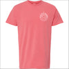 Introducing our custom-branded, Watermelon color Salty Paws™ ®logo tees – the perfect apparel for anyone who loves being by the water and adores dogs! Each shirt features our iconic nautical compass design, complete with the coordinates of our flagship store. Crafted for comfort and style, these versatile tees are ideal for beach outings, boat trips, or casual wear. Show off your love for the ocean and man's best friend with a Salty Paws tee – a must-have for every water and dog enthusiast!