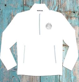 Salty Paws SPF40 Quarter Zip Pullover- White