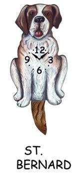 St. Bernard Wagging Tail Clock