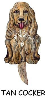 Cocker Spaniel (Blonde) Wagging Tail Clock