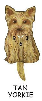 Yorkie Wagging Tail Clock