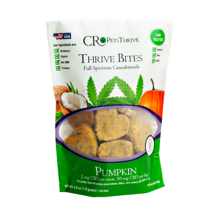 CBD Thrive Bites - Hemp Treat 2mg Pumpkin