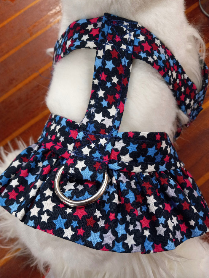 * Stars Ruffle Dog Harness