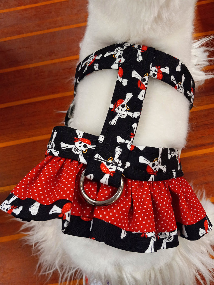 * Pirate Ruffle Dog Harness