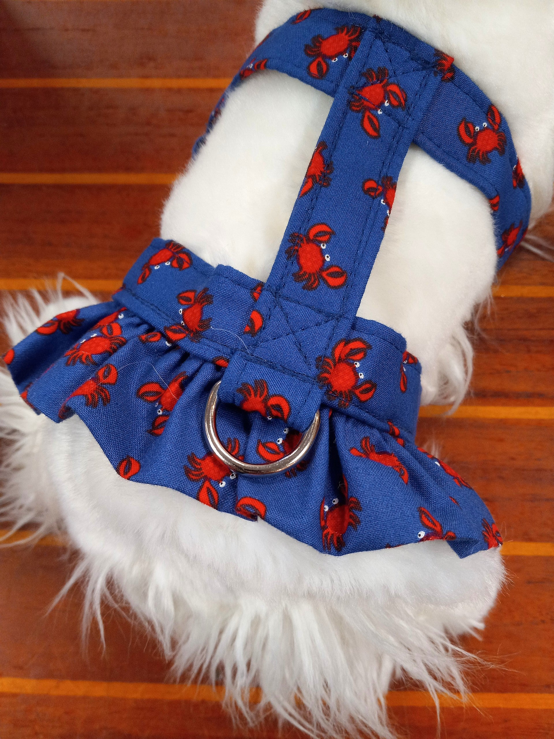 Crab Ruffle Dog Harness