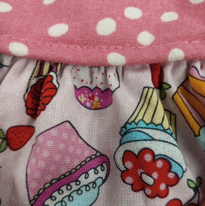 * Pink Cupcake Ruffle Dog Harness