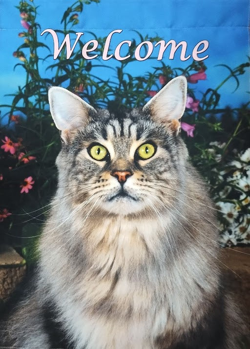 Maine Coon Garden Flag (Welcome)