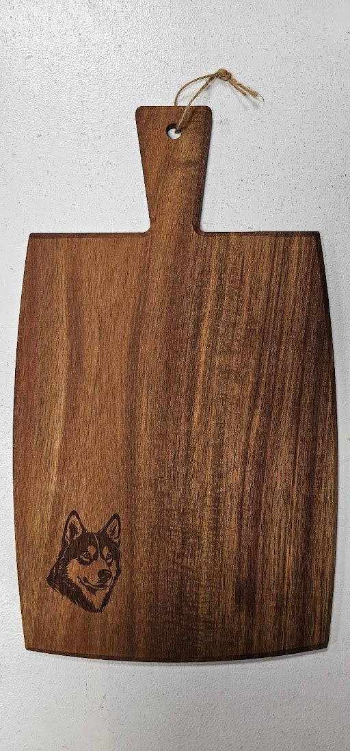 Husky Engraved Wooden Cutting Board
