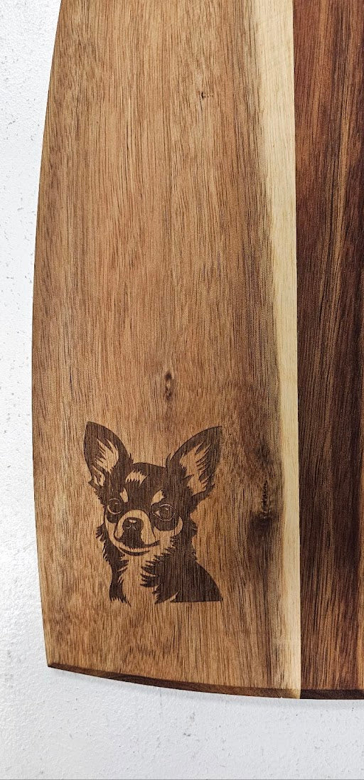 Chihuahua Engraved Wooden Cutting Board