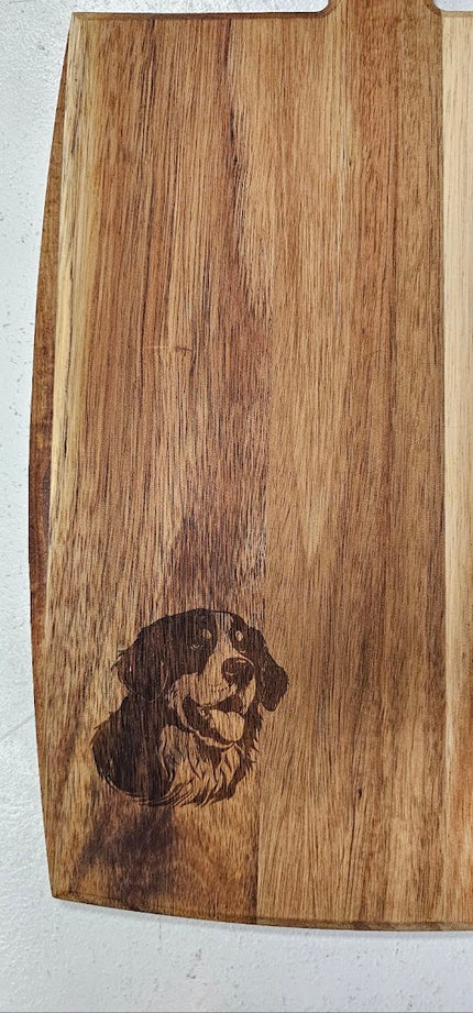 Bernese Mountain Dog Engraved Wooden Cutting Board