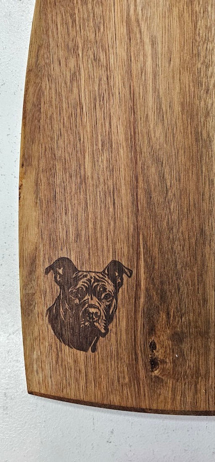 Staffordshire Terrier Engraved Wooden Cutting Board