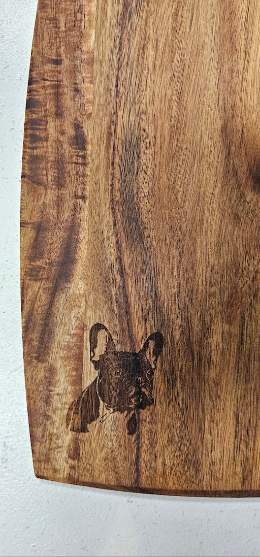 French Bulldog Engraved Wooden Cutting Board