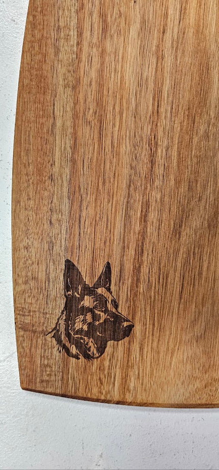 German Shepherd Engraved Wooden Cutting Board