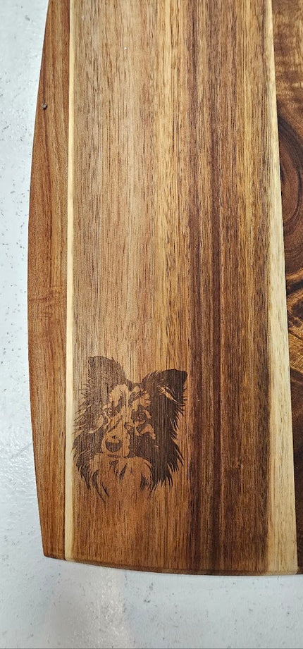 Shetland Sheepdog Engraved Wooden Cutting Board