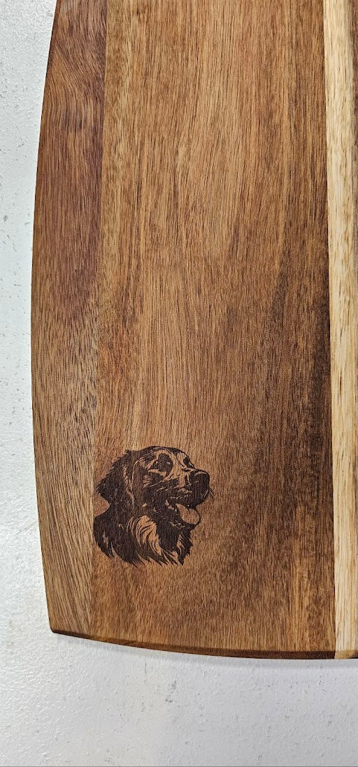 Golden Retriever Engraved Wooden Cutting Board