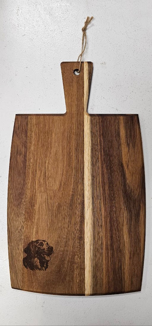 Golden Retriever Engraved Wooden Cutting Board