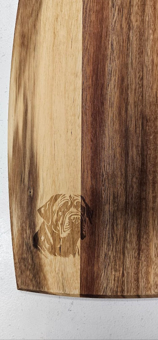 English Mastiff Engraved Wooden Cutting Board