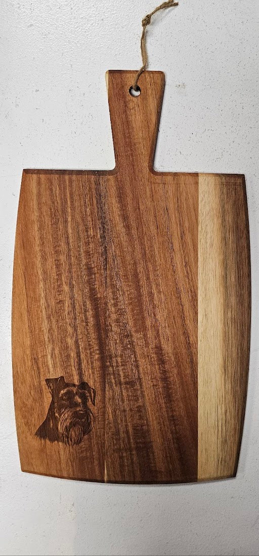 Schnauzer Engraved Wooden Cutting Board