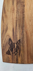 Boston Terrier Engraved Wooden Cutting Board