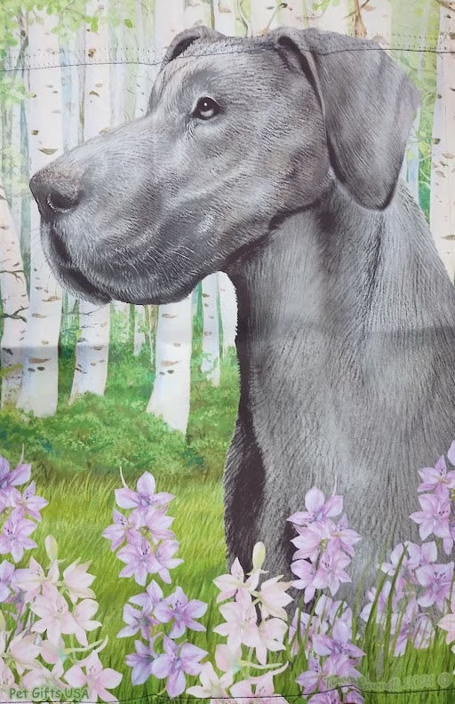 Great Dane, Blue Uncropped Garden Flag