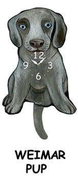 Weimaraner Wagging Tail Clock