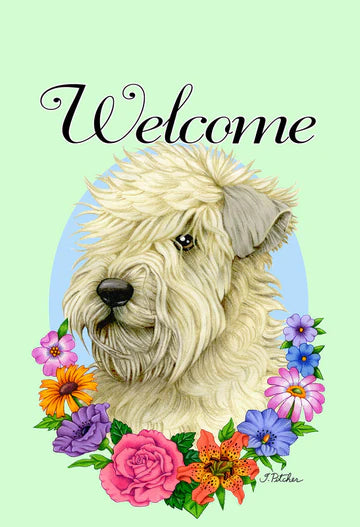 Soft Coated Wheaton  Welcome Garden Flag