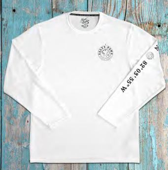 Salty Paws UPF50 Long Sleeve Sunblock Fishing Shirt- White