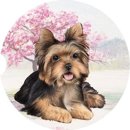 Yorkie, Puppy Cut Car Coaster