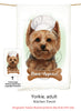 Yorkie Light Flour Sack Kitchen Towel