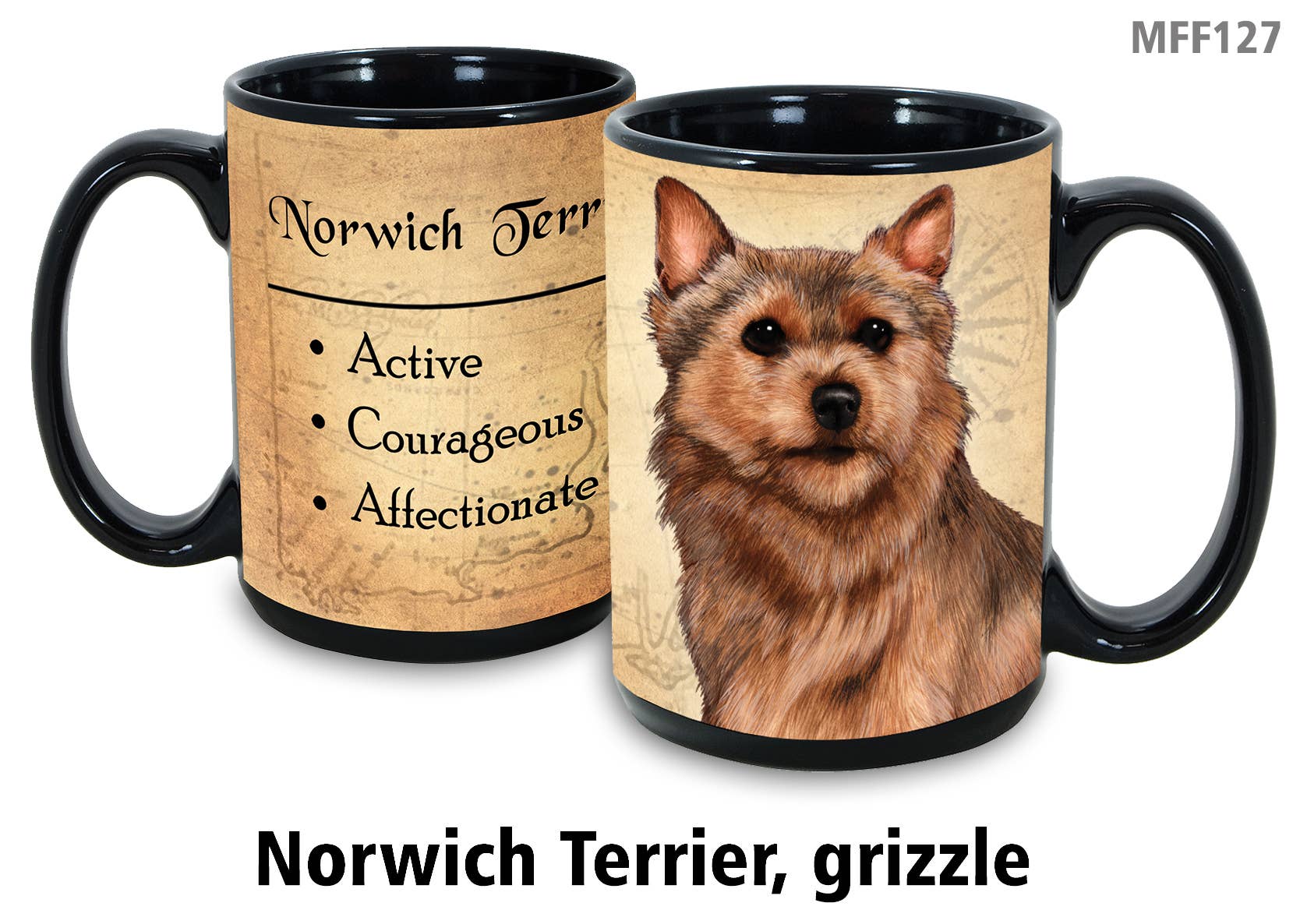 Norwich Terrier Grizzle Mug Coffee Cup