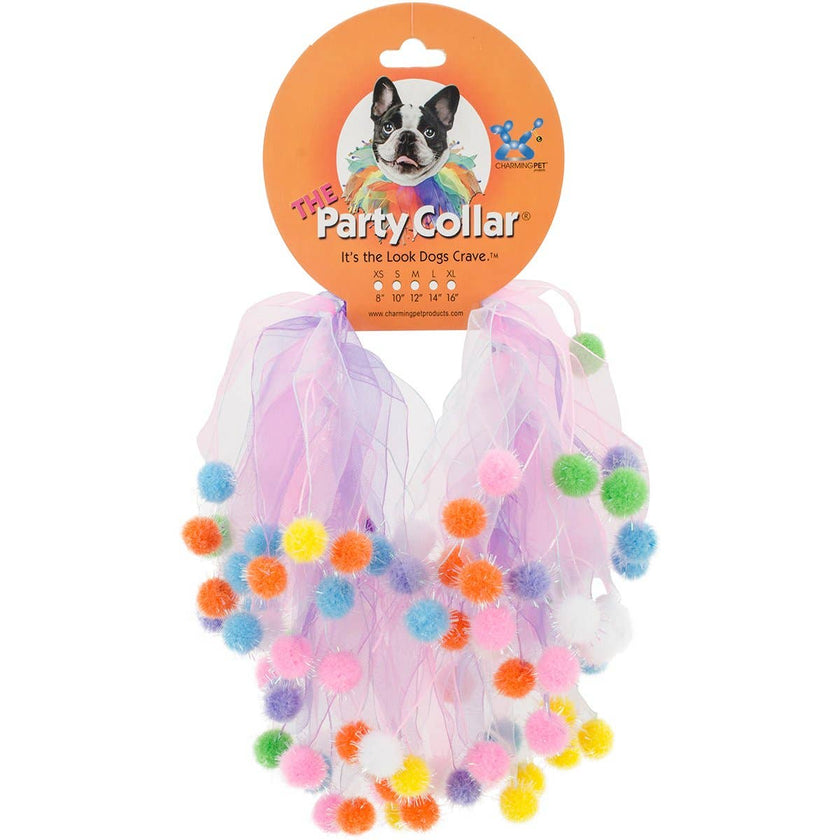 Charming Pet - Birthday Pom Pom Collar - Medium