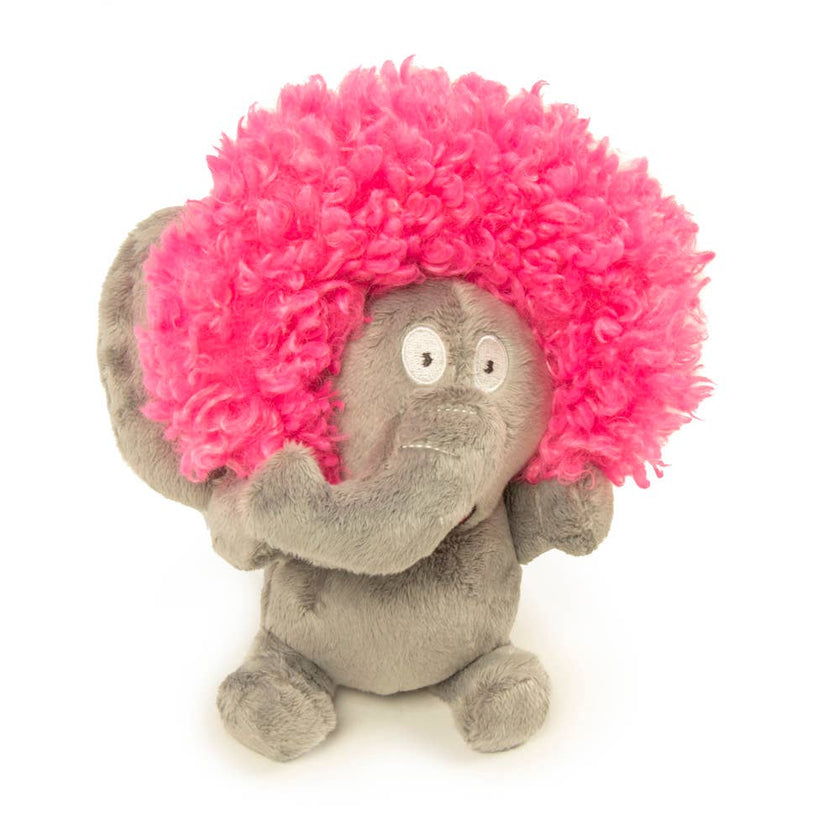 goDog - Silent Squeak Crazy Hairs Elephant Small