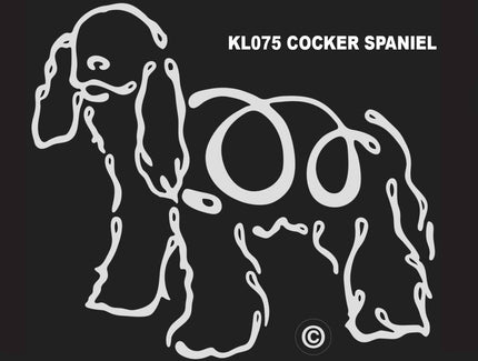 Cocker Spaniel K-line Window Tattoo