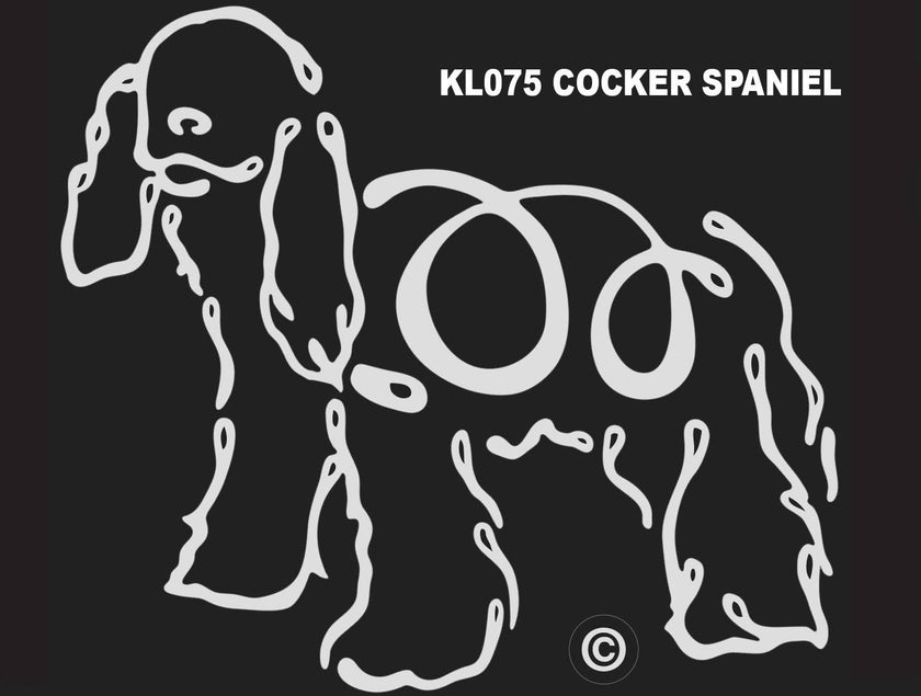 Cocker Spaniel K-line Window Tattoo