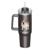 Bulldog 40 oz Tumbler with Handle and Straw Lid