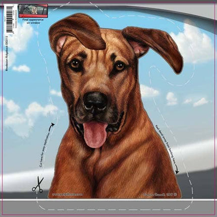 Rhodesian Ridgeback - Dogs On The Move Window Decal