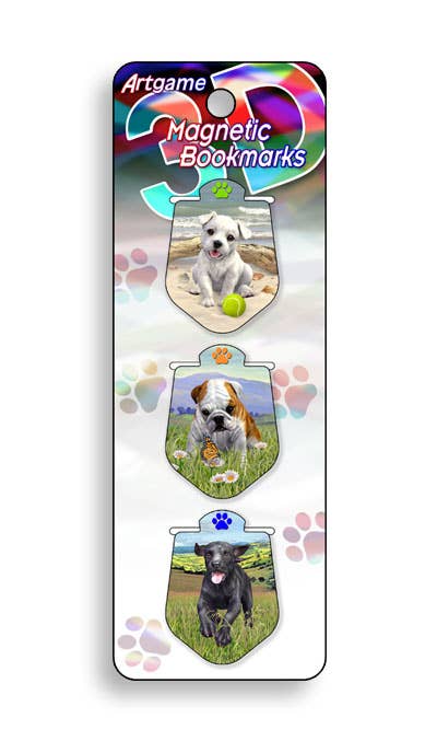 Puppies 3D Royce Magnetic Bookmarks