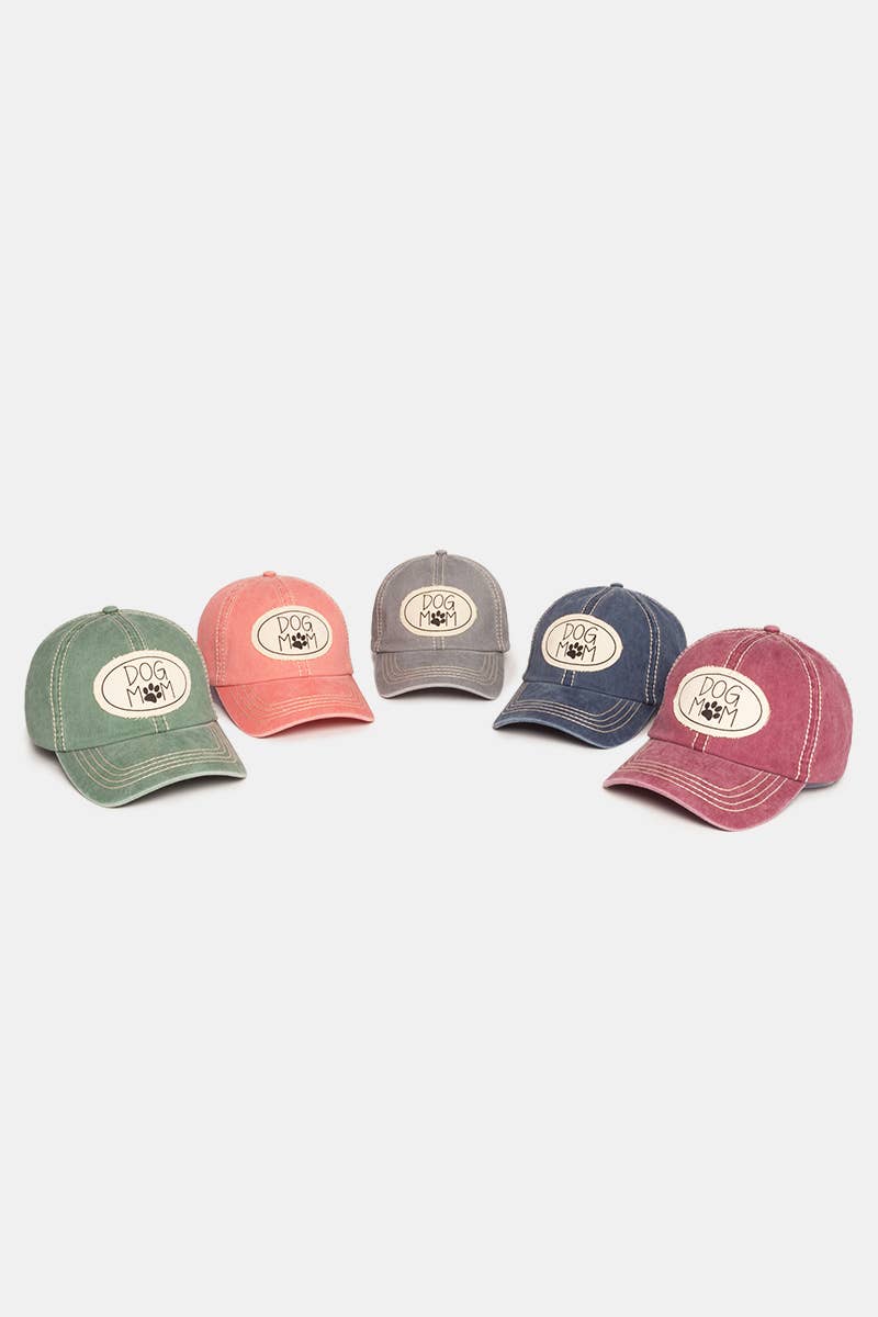 Dog Mom Canvas Patch Baseball Cap