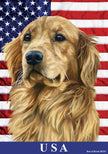 Golden Retriever All-American II Garden Flag