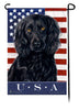 This Boykin Spaniel Black USA American Garden Flag is a testament to the beauty of your favorite breed and the American Flag. 