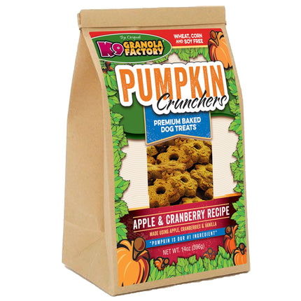 Pumpkin Crunchers, Apple & Cranberry Recipe Dog Treats, 14oz