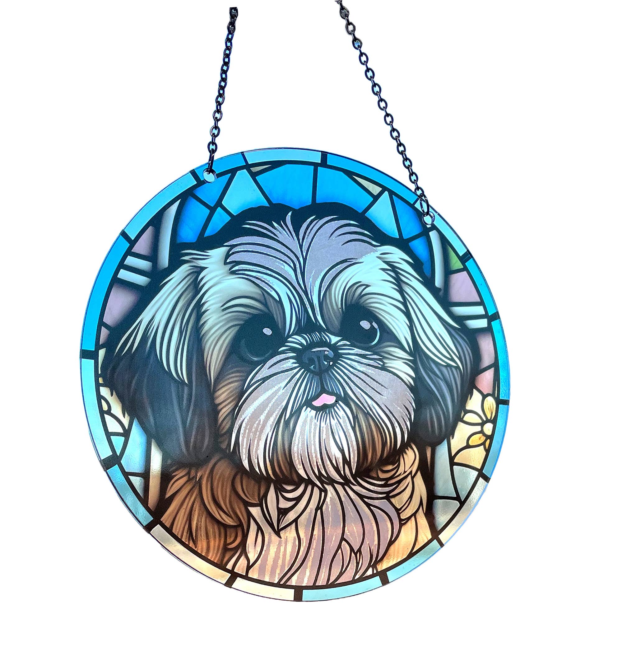 Shih Tzu Suncatcher with Chain