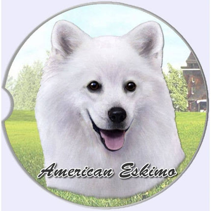 American Eskimo Car Coaster