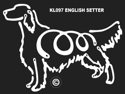 English Setter K-line Window Tattoo