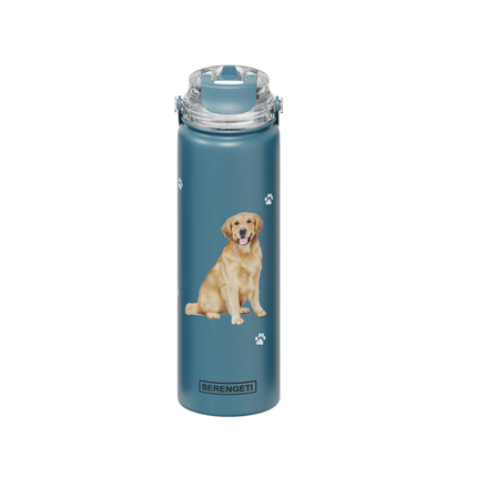 Golden Retriever Stainless Steel Water Bottle 24 Oz. Serengeti