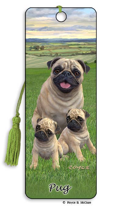 Pug 3D Dog Bookmark