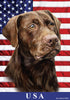Chocolate Labrador -  All-American II Garden Flag