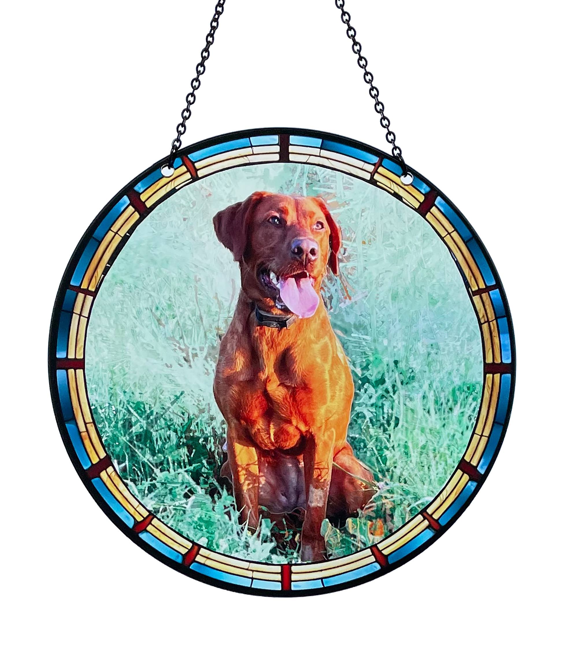 Red Lab Suncatcher with Chain