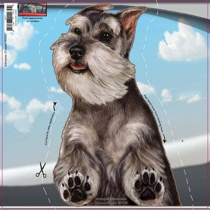 Schnauzer - Dogs on the Move Window Decal